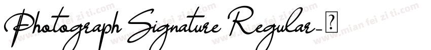 Photograph Signature Regular字体转换